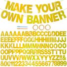 Kit de banner BEISHIDA, dourado de dupla face, 116 peças, carta DIY