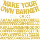 Kit de banner de cartas BEISHIDA Glitter Gold DIY 116 unidades A-Z