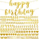 Kit de banner DIY TaoBary Feliz Aniversário com 162 letras douradas
