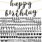 Kit de banner DIY TaoBary Feliz Aniversário com 162 letras pretas
