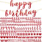 Kit de banner DIY TaoBary Feliz Aniversário com 162 letras vermelhas