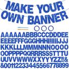 Kit de banner para cartas BEISHIDA Glitter Blue 116 unidades A-Z com corda