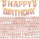 Kit de banner WELITTCON, 167 unidades, faça você mesmo, glitter, feliz aniversário, ouro rosa Kit de banner WELITTCON, 167 unidades, faça você mesmo, glitter, feliz aniversário, ouro rosa