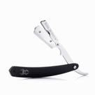 Kit de barbear Straight Edge Black Widow em aço inoxidável com 100 lâminas
