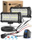 Kit de barra de luz LED LEDMIRCY de 7 polegadas com fiação de interruptor basculante Kit de barra de luz LED LEDMIRCY de 7 polegadas com fiação de interruptor basculante