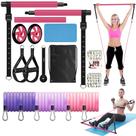 Kit de barra de Pilates Olodeer com faixas de resistência e rolo abdominal