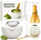 Kit de batedor de matcha Matchiva, 7 peças, com espumador elétrico Kit de batedor de matcha Matchiva, 7 peças, com espumador elétrico