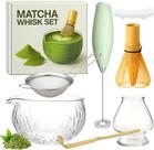 Kit de batedor de matcha Matchiva com 7 peças e espumador elétrico Kit de batedor de matcha Matchiva com 7 peças e espumador elétrico