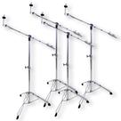 Kit de bateria Cymbal Boom Stands Griffin Chrome Hardware, pacote com 4