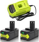 Kit de bateria Topbatt 18V 8,0Ah + carregador para Ryobi Kit de bateria Topbatt 18V 8,0Ah + carregador para Ryobi