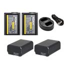 Kit de Bateria Wasabi Power NP-FW50 1300mAh Carregador Duplo