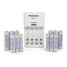 Kit de Baterias Eneloop K-KJ17MBS66A Carregador AA AAA