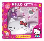 Kit de beleza infantil hello kitty com bolsa e acessorios - novabrink