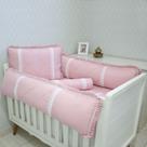Kit de Berço Lyra Menina Rosê 08 Peças / Pérola / Rosê