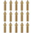 Kit de bicos de latão LANKEGU K1 para impressora 3D 15PCS 0,2-1,2 mm Kit de bicos de latão LANKEGU K1 para impressora 3D 15PCS 0,2-1,2 mm