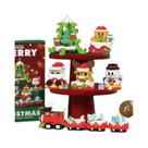 Kit De Blocos De Montar De Natal: Árvore De Natal, Alce, Veado, Trem Do Papai Noel E Casa De Neve -