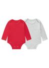Kit de bodies bebê unissex com cor lisa Brandili Baby-Vermelho