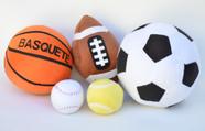 Kit de bolas de pelúcia 5 peças futebol basquete beisebol f. americana tênis