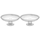 Kit De Boleiras 20cm Com Pé Em Cristal Para Docinhos Bolo - 2 Unidades Kit De Boleiras 20cm Com Pé Em Cristal Para Docinhos Bolo - 2 Unidades