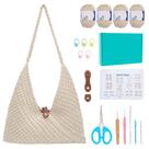 Kit de bolsa de praia de crochê ACRIGHEET para iniciantes com fios e ganchos