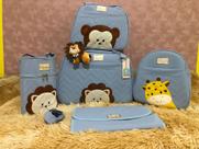 Kit De Bolsa Mala Maternidade 5 Peças Completo Safari