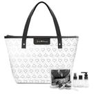 Kit De Bolsa Transparente E Frascos De Viagem De 7 Peças Preto