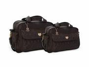 Kit De Bolsas Barato Bebê Coração Marrom Griff 2 Peças Atacado Revenda Kit De Bolsas Barato Bebê Coração Marrom Griff 2 Peças Atacado Revenda