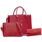 kit De Bolsas Femininas Grande E Pequena Com Carteira Vermelha Dhaffy DHAFFY