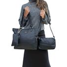 Kit de Bolsas Femininas Lyssa 3 Peças em material sintético 30X11X27CM Preto Feminino