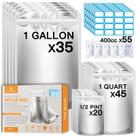 Kit de bolsas Mylar SYMYNELEC com absorvedores de oxigênio de 400 cc 100 unidades
