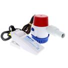 Kit de bomba de esgoto Rule 500 GPH com interruptor flutuante padrão 12V