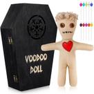 Kit de bonecas Voodoo VercanMonth, 12 unidades com caixa de caixão e pinos de caveira