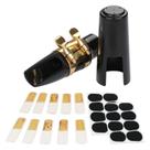 Kit de boquilhas para saxofone alto Yoklili com ligadura de metal 2.5