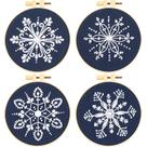Kit de bordado Armindou Christmas Snowflake 4 Hoops 13 cm Kit de bordado Armindou Christmas Snowflake 4 Hoops 13 cm