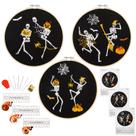Kit de bordado Armindou Halloween para adulto com argola e tecido