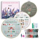Kit de bordado ETSPIL Beginner com 33 técnicas de costura, pacote com 3