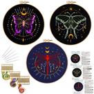 Kit de bordado Louise Maelys Tarot 3 Set com borboleta lunar