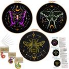 Kit de bordado Louise Maelys Tarot com lua, borboleta e abelha