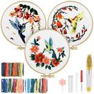 Kit de bordado TINDTOP Hummingbird and Flower para adultos