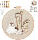 Kit de Bordado YOUDRN Escena de Natividad Navidad Aro de 20 cm
