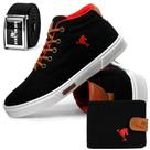 Kit de Botinha Polo Joy + Cinto + Carteira - Preto/Vermelho