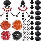 Kit de Botões Artesanais RONYOUNG - Boneco de Neve Natalino (300 Unidades) com Acessórios