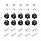 Kit de botões T-Track POWERTEC 71482V com botão de 7 estrelas, pacote com 10