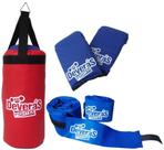 Kit de boxe infantil com saco de pancadas infantil + bandagem para boxe e muay thai - kit infantil