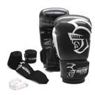 Kit de Boxe/Muay Thai Pretorian Elite Training - Preto/Prata