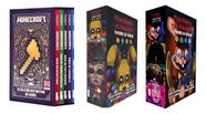 Kit de Boxes Minecraft A Coleção Definitiva De Guias, Vols. 1 a 5 e Pavores de Fazbear, Vols. 1 a 8 FNAF Scott Cawthon e Mojang AB em Português