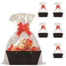 Kit de bricolage preto funsky com 5 cestos e laços vazios