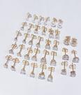 Kit de brincos folheados à ouro 18k - 1 ano de garantia (atacado para revenda)