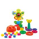 Kit De Brinquedo Para Bebê Baby ToysSet Didático 3 Em 1 Com 12 Peças E Flor Musical Com Luzes E Sons Brinquedo Sensorial