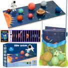 Kit de brinquedos de madeira para sistema solar COOLDUCK 30 unidades